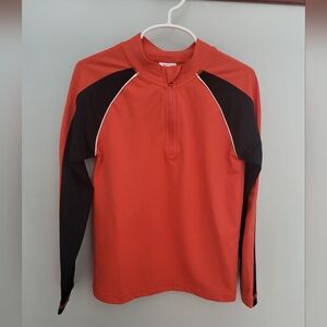 Hanna Andersson Orange Black Long Sleeve 1/4 Zip Swim Rashguard‎ Beach 120 6/7
